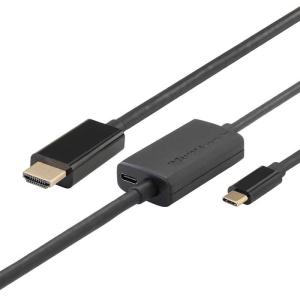 ラトックシステム　USB-C ⇔ HDMI＋USB-Cメス(給電用 USB PD対応)ケーブル ［映像 /2m /4K・HDR対応］　RS-UCHD4K60-2M｜y-kojima