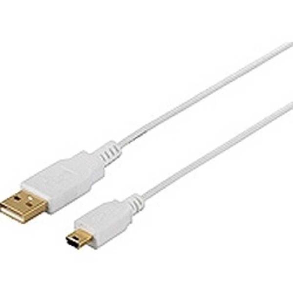 BUFFALO　1.0m USB2.0ケーブル 「A」⇔「miniB」　BSUAMNSM210WH