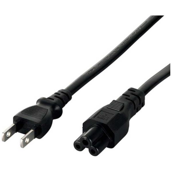 BUFFALO　電源ケーブル DELL/HP用 3ピンソケット(メス)⇔2ピンプラグ(オス) 2　B...