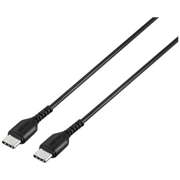 BUFFALO　2m[USB-C ⇔ USB-C]2.0ケーブル 充電・転送 ブラック 　BSMPC...