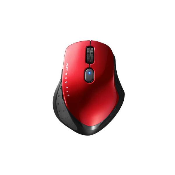 BUFFALO　無線 BlueLED 5ボタン ネオフィットマウス M　BSMBW518MRD レッ...