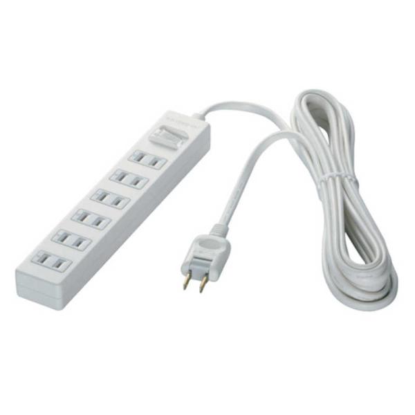 BUFFALO　2ピン式電源タップ 6個口 集中スイッチ 2m　BCTAPPS2620WH ホワイト