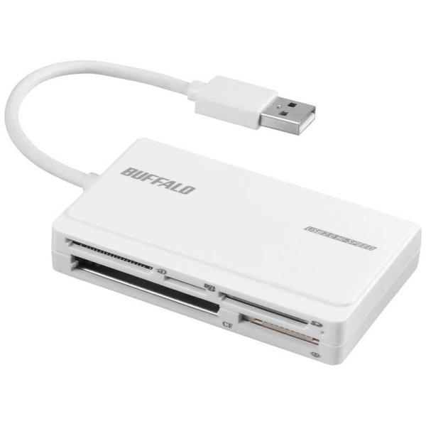 BUFFALO　USB2.0 マルチカードリーダー UHS-I対応 (ホワイト)　BSCR508U2...