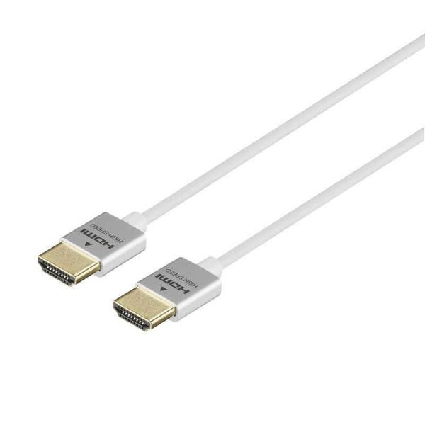 BUFFALO　HDMIケーブル BSHD3Sシリーズ ホワイト ［3m/HDMI⇔HDMI/スリム...