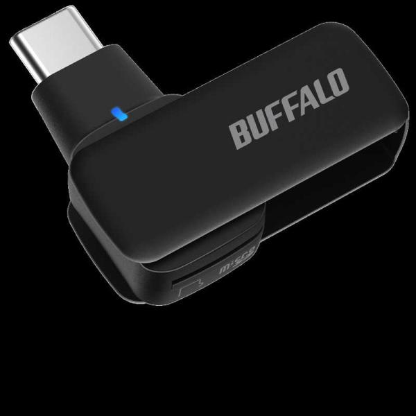 BUFFALO　Type-C接続 USB3.2 microSD専用カードリーダ ブラック ［USB3...