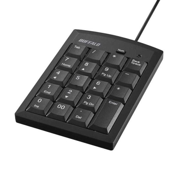 BUFFALO　テンキー (Windows11対応) ［有線 / USB］ ブラック　BSTK130...