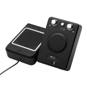 ミヨシ 窓口インターフォン パーティションやマスク越しでも声をはっきり伝える ブラック APU02BK