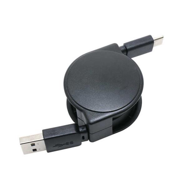 ナカバヤシ　USBA ⇔ USBCケーブル ［充電 /転送 /リール〜0.8m /USB3.2 Ge...
