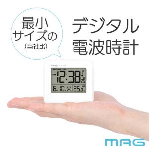 MAG 手のひらサイズのデジタル電波時計 [デ...の詳細画像1