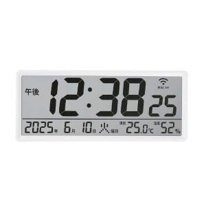 MAG　無線LAN(Wi-Fi)でネットと接続し時刻を同期できる大型サイズの掛時計 デジタル　W821WHZ