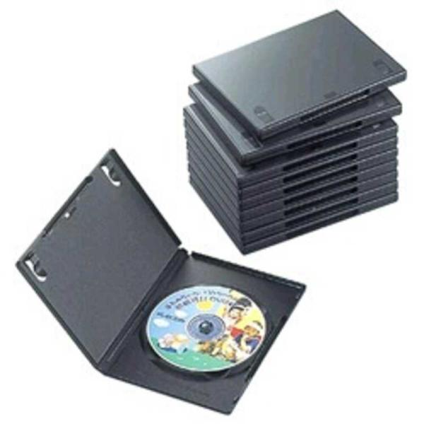 エレコム　ELECOM　DVDトールケース(1枚収納/10枚セット)「ブラック」　CCD-DVD03...