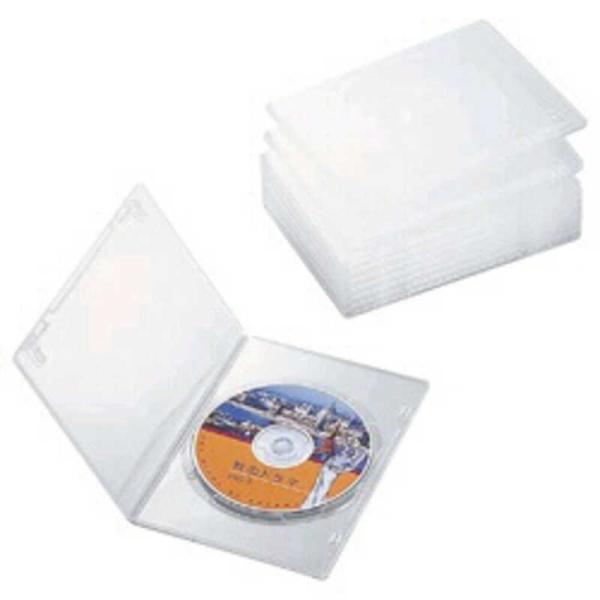 エレコム　ELECOM　スリムDVDトールケース(1枚収納/10枚セット)「クリア」　CCD-DVD...
