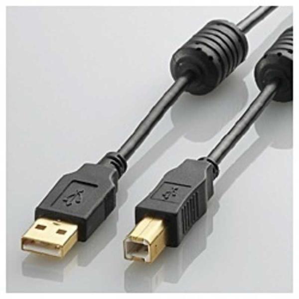 エレコム　ELECOM　0.7m USB2.0ケーブル「A」⇔「B」 「フェライトコア付タイプ」　U...