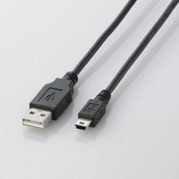 エレコム　ELECOM　3.0m USB2.0ケーブル 【A】⇔【miniB】　U2C-M30BK