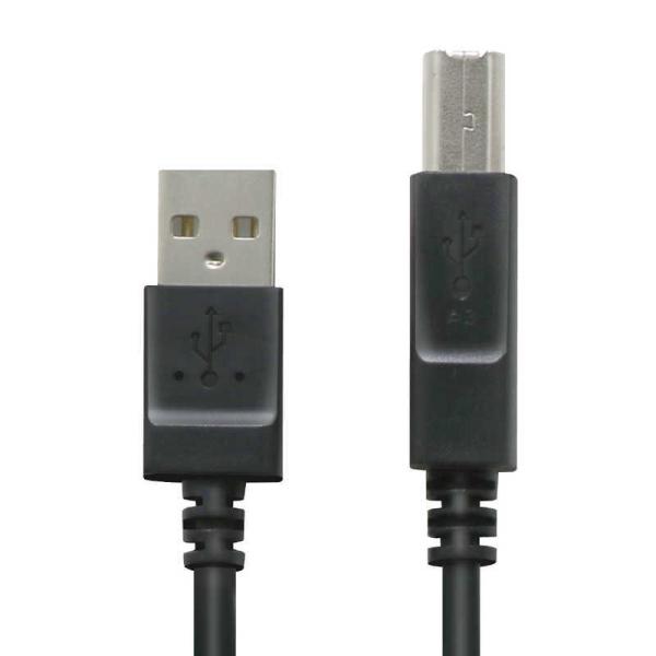 エレコム　ELECOM　2.0m[USB A-Bタイプ]USB2.0やわらかケーブル　U2C-BY2...