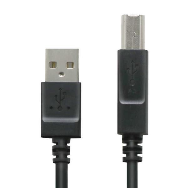 エレコム　ELECOM　5.0m[USB A-Bタイプ]USB2.0やわらかケーブル　U2C-BY5...