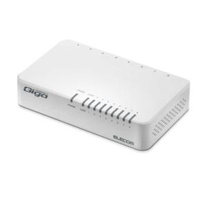 エレコム ELECOM Giga対応スイッチングHub  EHC-G08PA2-W