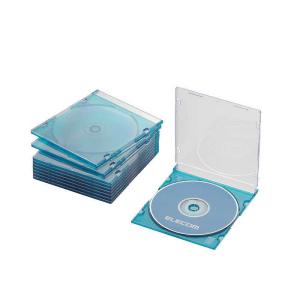 エレコム　ELECOM　CD/DVD/Blu-ray対応収納スリムケース(1枚収納×10セット)　CCD-JSCS10CBU