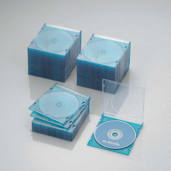 エレコム　ELECOM　CD/DVD/Blu-ray対応収納スリムケース(1枚収納×50セット)　C...