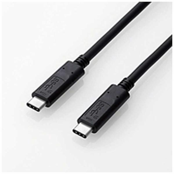 エレコム　ELECOM　1.0m USB-C⇔USB-C 3.1ケーブル 充電 転送 ブラック　US...