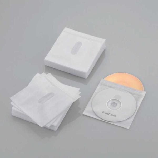 エレコム　ELECOM　120枚収納 Blu-ray・CD・DVD対応不織布ケース タイトルカード(...