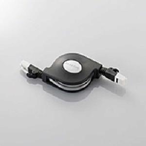 エレコム　ELECOM　CAT6 LANケーブル 巻き取りタイプ (ブラック・2.5m)　LD-MCTGT/BK2