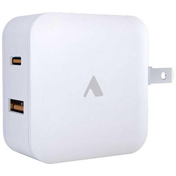 アルペックス　PD20W対応 TYPE-C 1ポート /USB1ポート AC充電器 ホワイト　PDA...