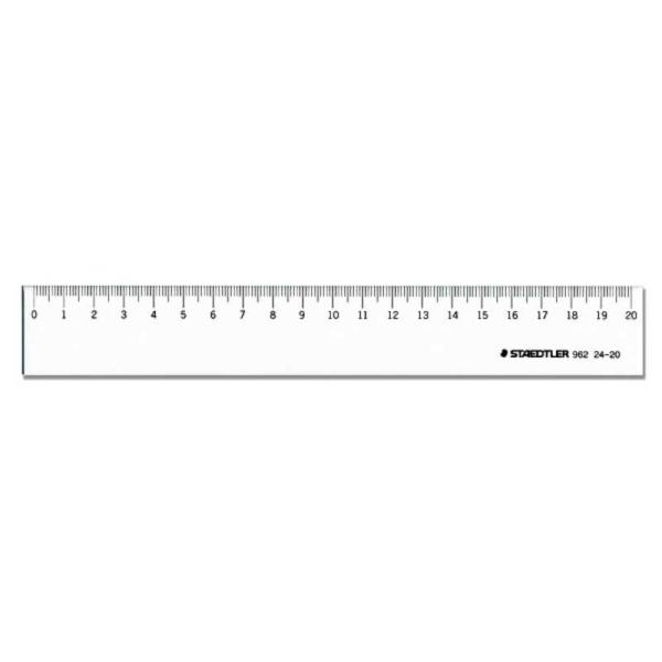 ステッドラー　ステッドラー 直線定規・片側目盛り付き 20cm　962 24-20