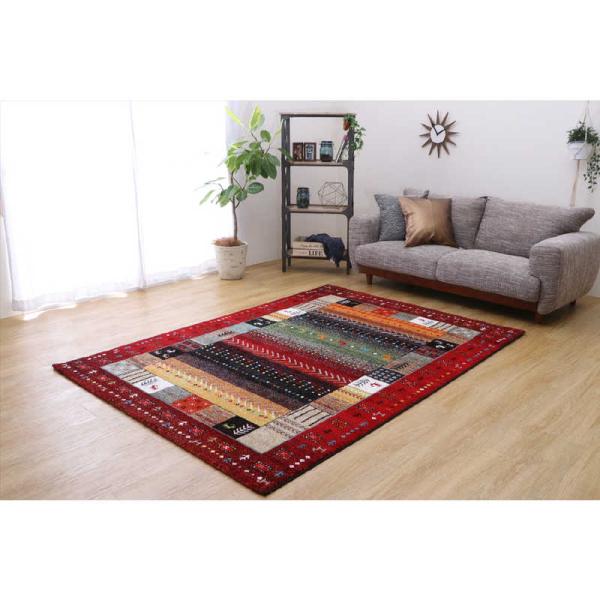 イケヒコ　ウィルトンラグ イビザ (約160×230cm/レッド)　