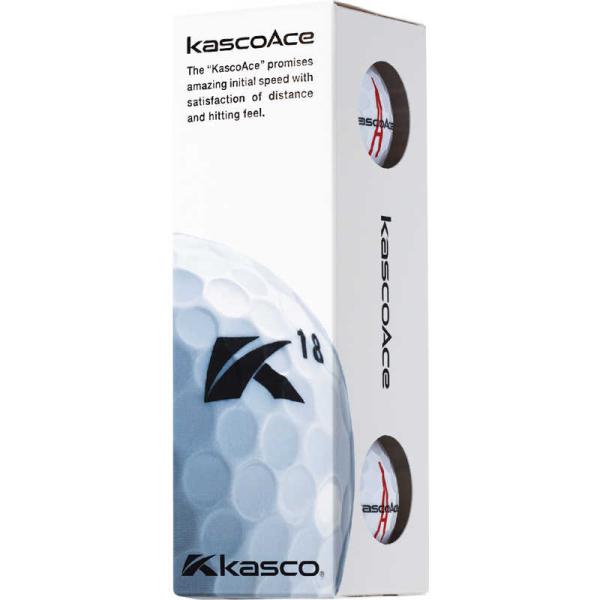 キャスコ　ゴルフボール kascoAce ケース 1スリーブ(3球入り) ホワイト　kascoAce...