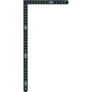 シンワ測定　曲尺小型 サンデーカーペンター黒色30cm×15cm 表裏同目　12435_｜y-kojima