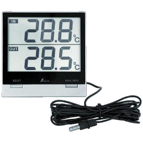 シンワ測定　シンワ デジタル温度計SmartC_最高・最低_室内・室外防水外部センサー　73118_