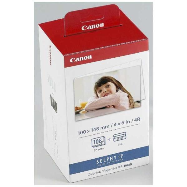 キヤノン　CANON　純正カラーインク/ペーパーセット(ポストカードサイズ・108枚分)　KP-10...