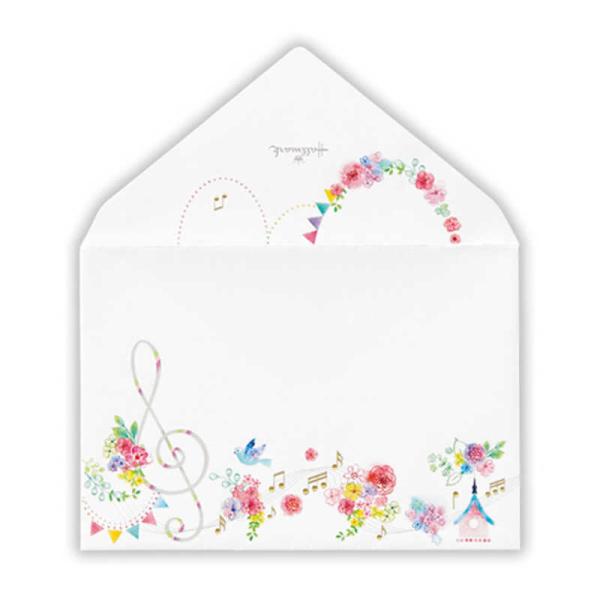 ニホンホールマーク　封筒 フラワリーミュージック2　EEE819576