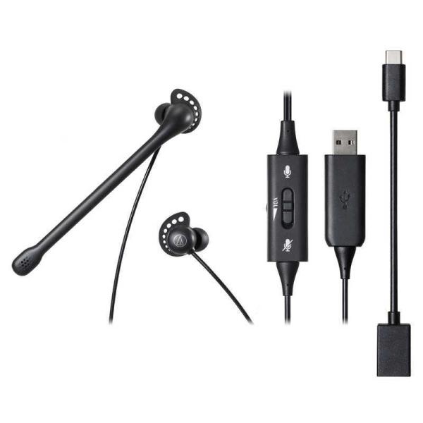 オーディオテクニカ　ヘッドセット [USB-C+USB-A /両耳 /イヤホンタイプ]　ATH-20...