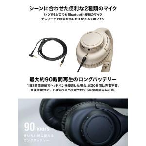 オーディオテクニカ ワイヤレスヘッドホン ブラ...の詳細画像5