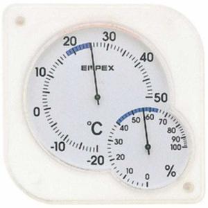 エンペックス　温湿度計「シュクレミディ」　TM‐5601 (クリアホワイト)｜y-kojima