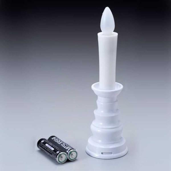 旭電機化成　燭台付安心のろうそく(中)　ARO3201WH