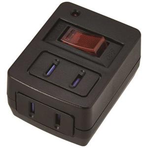 ヤザワ 省エネタップ ブレーカー機能付き ブラ...の詳細画像1