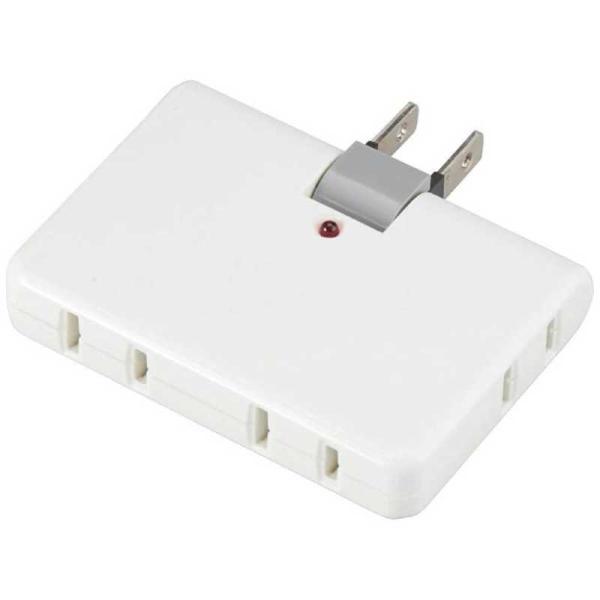 ヤザワ　コーナータップ ホワイト  直挿し  4個口  スイッチ無 　Y02CK400WH