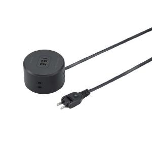 ヤザワ 丸型タップ4個口PD20W1.5m 黒 ...の商品画像