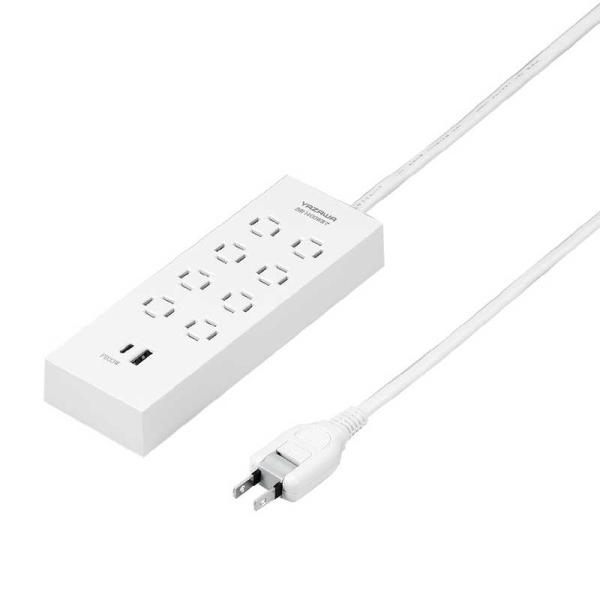 ヤザワ　コンセント 革命 8個口 PD33W付 USB(Type-A、Type-C)付き PSE認証...