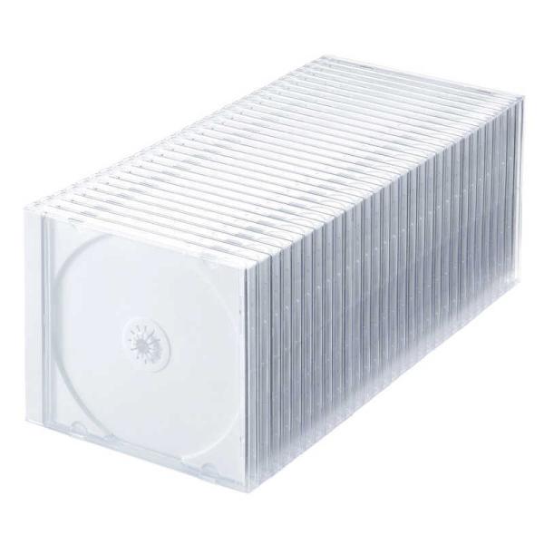 サンワサプライ　Blu-ray・DVD・CDケース（30枚セット・ホワイト）　FCD-PN30WN