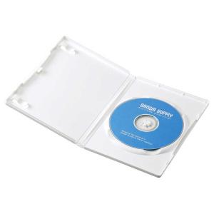 サンワサプライ　CD・DVD・ブルーレイ用 [10枚収納] DVDトールケース 1枚収納x10 ホワイト　DVD-TN1-10WN｜コジマYahoo!店
