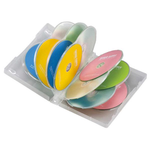 サンワサプライ　CD・DVD・ブルーレイ用 [36枚収納] DVDトールケース 12枚収納x3 クリ...