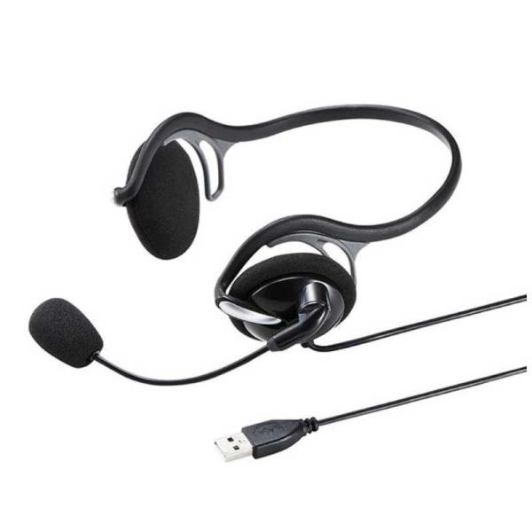 サンワサプライ　ヘッドセット[USB] (ブラック)　MM-HSU05BK