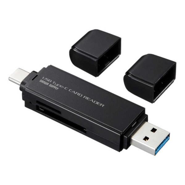 サンワサプライ　TYPE-CとUSB Aの両方で使えるカードリーダー　ADR-3TCMS6BK