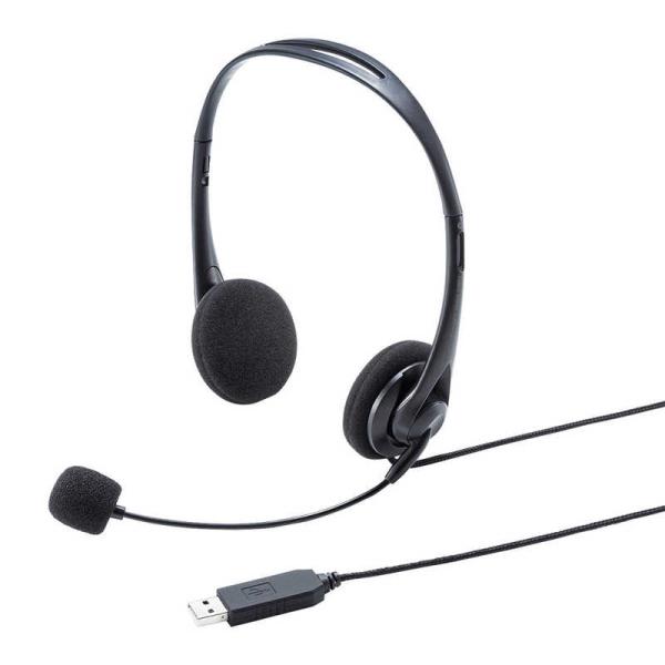 サンワサプライ　ヘッドセット [両耳 /ヘッドバンドタイプ]　MM-HSU09BK