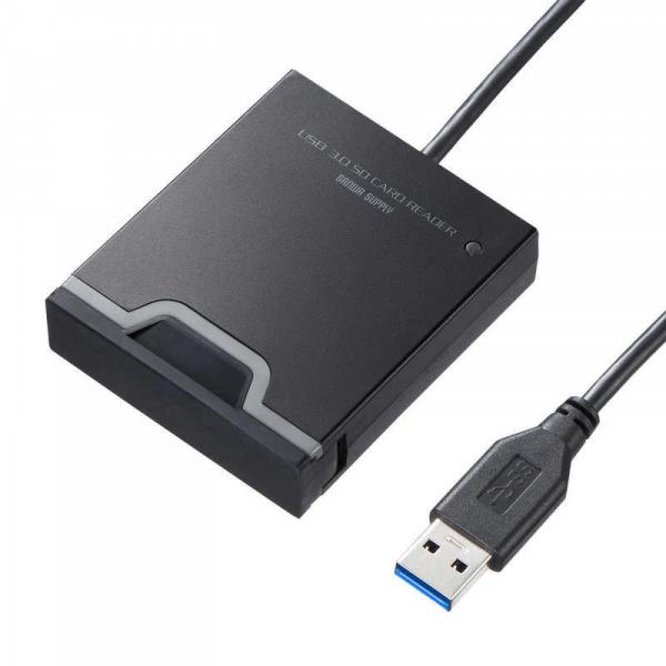 サンワサプライ　USB3.2 Gen1 SDカードリーダー　ADR-3SDUBKN