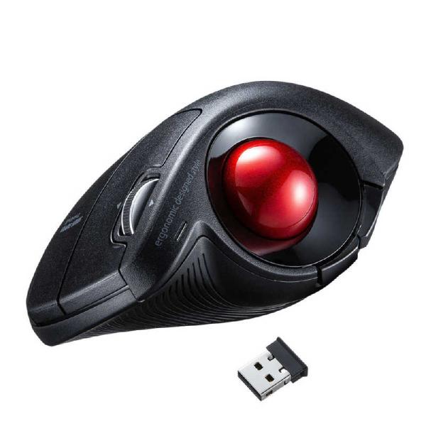 サンワサプライ　ワイヤレスエルゴトラックボール　MA-WTB178BK